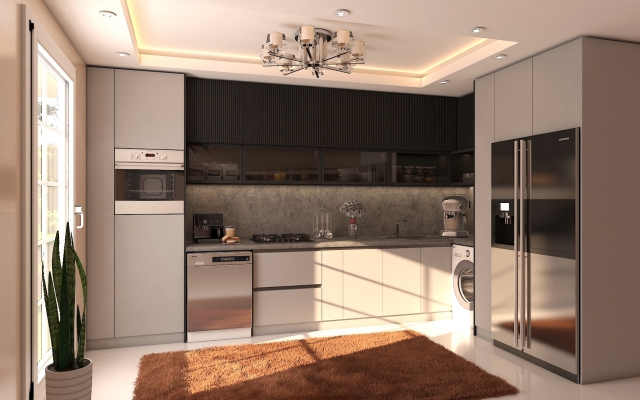 طراحی واقعگرایانه سهبعدی کابینت و دکوراسیون داخلی انجام بدم.
