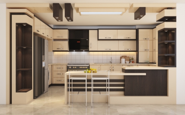 طراحی کابینت آشپزخانه با 3d max انجام بدم